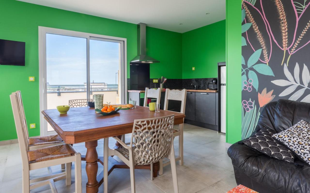 Babord, Appt Avec Terrasse Et Vue Mer Saint-Come-de-Fresne Exterior foto
